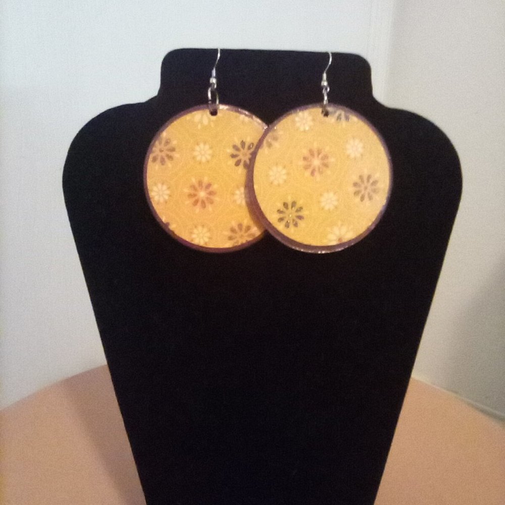 Arribecka Decoupage Earrings, Large